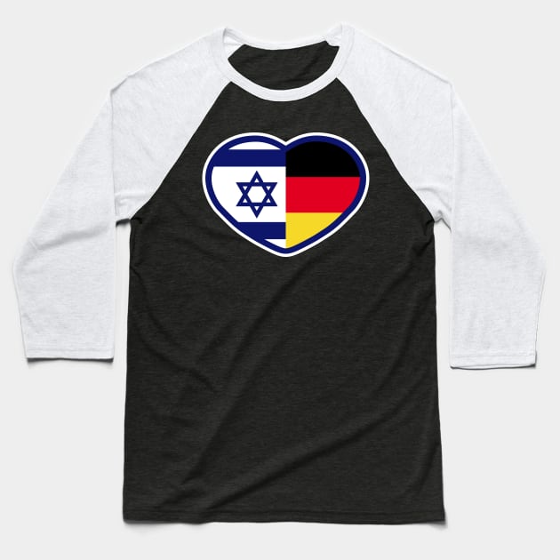 Israel and Gernany Flags in a Hart Baseball T-Shirt by MeLoveIsrael